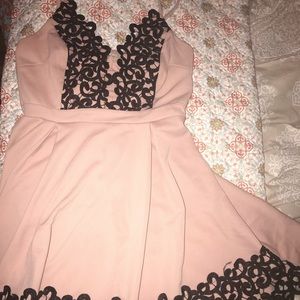 Pink/taupe party/event dress